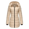 thumbnail image 3 of Gibobby Chamarra mujer invierno, Otoño, Puffer, Chaquetas acolchadas para mujer(Beige,CH), 3 of 5