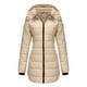 thumbnail image 3 of Gibobby Abrigos para mujer, Chamarra para mujer chamarra ligera para parka acolchada chamarra casual para mujer(Beige,XG), 3 of 5