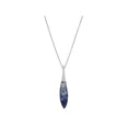 thumbnail image 2 of Salavetti Diamonds & Blue Sapphire Pendant Necklace 18K White Gold 0.23Cttw, 2 of 3