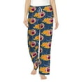 thumbnail image 2 of Lsque Burning Rugby Balls Print Women's Pajama Pants, Lounge Pant - Comfortable Home Wear,Elastic Waistband, Stylish Design-Small, 2 of 9