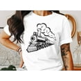 thumbnail image 2 of Train Locomotive Tshirt, Train Engine T-shirt Gifts for Men Women Boys Girls Teens, Ladies Funny Tshirt Steam Train Lover Gift Tshirt, 2 of 9