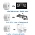 thumbnail image 2 of 1 rollo de cinta de sellado de PVC para baño, baño, inodoro, cocina, cinta de calafateo, autoadhesiva, pegatina impermeable para pared, cintas a prueba de moho, 2 of 5