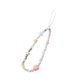 thumbnail image 4 of Bunblic Beaded Phone Lanyard Cute Bracelet Keychain Stylish Phone Chain Strap Multipurpose Decorative Key Chains Keyring Bangle Chain Pink Heart Shape, 4 of 8