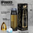 thumbnail image 3 of Vaso Tumbler Limima Negro y Dorado con Bandera Americana de Acero Inoxidable de 500 ml, 3 of 7