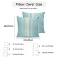 thumbnail image 2 of Aqua Beige Striped Outdoor Pillow Covers 24x24 Inch Throw Pillow Covers Set of 2 Waterproof Decorative Pillow Cases Modern Farmhouse Retro Lines Cushion Covers for Patio Furniture Garden Couch Sofa, 2 of 7
