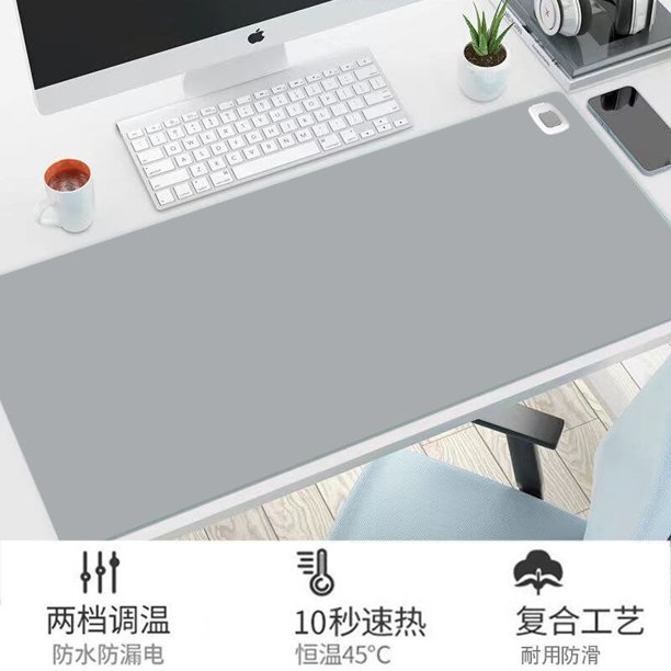 Almohadilla de escritorio cálida, alfombrilla de ratón con calefacción, escritorio de oficina de gran tamaño, almohadilla de calefacción agrandada, almohadilla de teclado, almohadilla de escritura, al LIUWENJING unisex