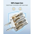 thumbnail image 2 of EU to US Plug Adapter (4-Pack, Black) - Converts 2-Prong Type A for Type C, E, F, L, N Plugs, 660W 6A Max 110-250V, Ideal for Travel from Europe to USA, 2 of 7