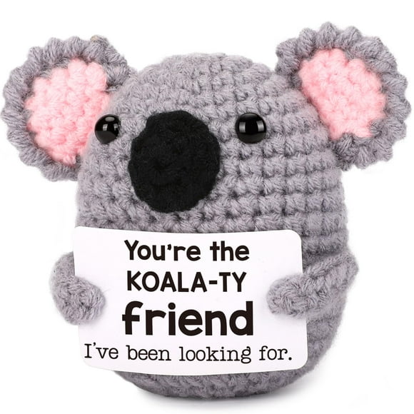 Figura de juguete NEVERNERVE hecha a mano a ganchillo koala 5x8x9 cm