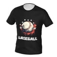 thumbnail image 2 of RUIYC American Flag Distressed Baseball Vintage T-Shirt (16) Men's Short Sleeve Full Print Tee Black, 2 of 8