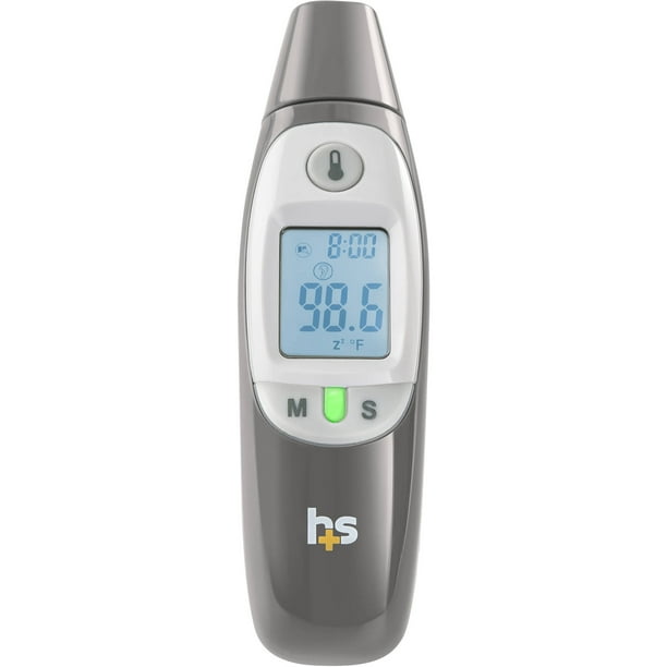 HealthSmart Compact Instant Read Infrared Ear Thermometer, Gray