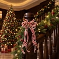 thumbnail image 4 of Hovilon 2pcs Christmas Wreath Bows, Wine Polyester Ribbon Decoration for Front Door Tree Topper Wall Party Supply, Durable Holiday Bow for Indoor Outdoor Home Garden New Year Eve Decoration, 4 of 6