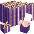 thumbnail image 1 of Favor Boxes Jutom Mini 100 unidades moradas con cinta dorada (5 x 5 x 5 cm), 1 of 7