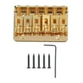 thumbnail image 2 of Electric Guitar Bridge, 6 Strings 65mm Glossy Metal Guitar Hardtail Fixed Bridge Replacement for Electric Guitar, 2 of 8