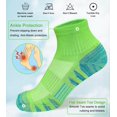 thumbnail image 3 of Womens Ankle Anti-blister Thick Cushioned Cotton Wicking Hiking Athletic Running Socks 5 Pairs, 3 of 6