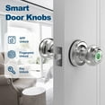 thumbnail image 3 of GEEKSMART Smart Door Lock, Fingerprint Door Lock Smart Lock Biometric Door Lock Fingerprint Door Knob with App Control, Suitable for Bedrooms,Cloakroom,Apartments Offices,Hotels, Silver, 3 of 8