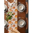 thumbnail image 6 of Table Runner Dresser Scarves 36 Inch Long,Thanksgiving Watercolor Pumpkin Linen Dining Table Runners Fall Maple Leaves on White Tabletop Scarf for Wedding Holiday Party Kitchen, 6 of 9