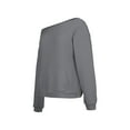 thumbnail image 5 of ManxiVoo Women's Off Shoulder Oversized Pullover Sweatshirt with Pockets Modern Casual Comfort Top XL Size Dark Gray, 5 of 6