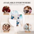 thumbnail image 5 of Goofa Butterfly In Blossoms Zen Printed Women’s 2 Piece Pajama Set Super,Pajamas Women's Long Sleeve Sleepwear Soft Button Down Loungewear Pjs Lounge Set Nightwear-X-Large, 5 of 9