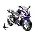 thumbnail image 4 of Modelo de motocicleta a escala 1/10, realista, de aleación resistente, con sonido y luz para niños. Blanco, 4 of 9