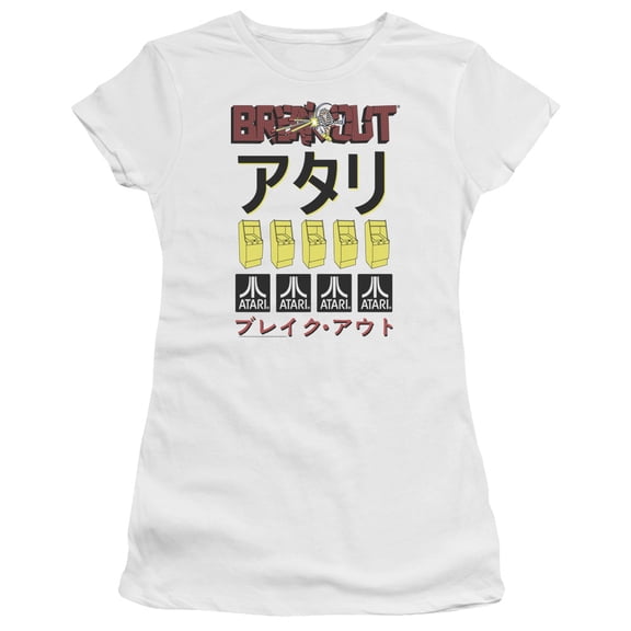 Atari Breakout Repeat S/S Junior Women's T-Shirt Sheer White