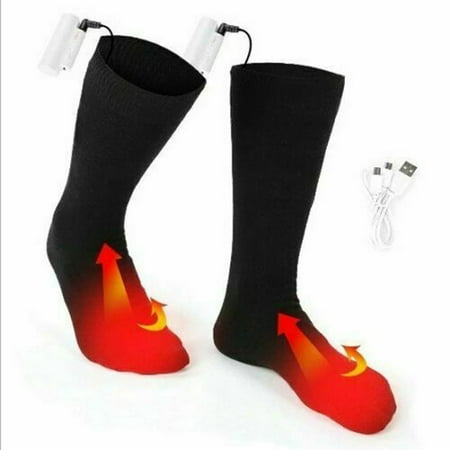 

Morease Unisex Electric Heated Socks Warm Socks Boot Feet Warmer USB Rechargable Battery Socks Winter Outdoor Camping Ski Sport Socks