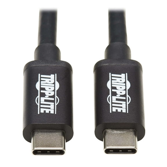 Tripp Lite Thunderbolt 3 Passive Cable (M/M) - 40 Gbps, 5A 100W Power Delivery, 4K/60 Hz, 0.5 m (1.6 ft.), Black MTB3-00M5-5A-B