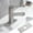 Silver, variant on Bathroom and Kitchen Faucet Base Decorative Panel Escutcheon Cover Plate for Tap Hole 155cm