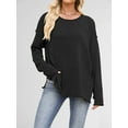 thumbnail image 4 of Oversized Sweaters for Women Casual Long Sleeve Crewneck Knit Cozy Pullover Sweater Jumper Top, 4 of 7