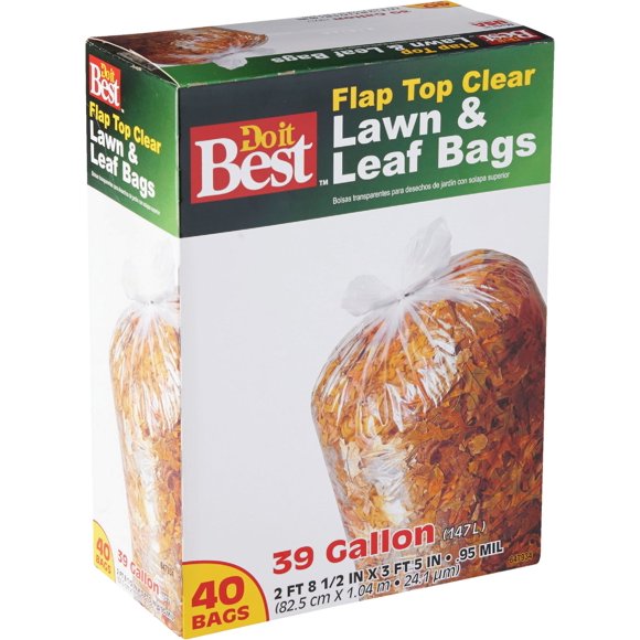 Clear Lawn Leaf Bags