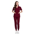 thumbnail image 1 of Ropa quirúrgica elástica con cuello en V y manga corta, traje de enfermera de hospital, ropa coreana para lavarse las manos para hombres, 1 of 6
