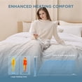 thumbnail image 4 of Cozy Comfort Electric Blanket Heated Full - Soft Ribbed Flannel Heated Blanket, Fast Heating Electric Throw with 6 Heating Levels & 4 Time Settings, 3 Hours Auto-Off, Cream, 4 of 6