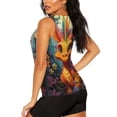 thumbnail image 3 of Lsque Colorful Flower Chameleon Printed Workout Tank Tops for Women, Athletic Sports Tank Tops, Compression Sleeveless Dry Fit Shirts,Sleeveless Yoga Shirt-Medium, 3 of 9