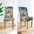thumbnail image 3 of Yayeee 4 Pack Dining Chair Covers Stretch Parson Chairs Slipcovers Seat Protector, Floating Whale, 3 of 6