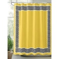 thumbnail image 2 of Yellow Traditional Shower Curtain, Greek Key Meander Border Square Geometric Waterproof Shower Curtain Set with 12 Hooks Lightweight Washable Fabric Shower Curtains for Bathroom 60x72 Inches, 2 of 6