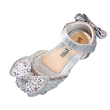 

Vedolay Girls Summer Shoes Girl s Baby Toddler Everyday Slide Sandals with Backstrap Silver 12