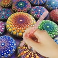thumbnail image 7 of 18 Pcs DIY Mandala Dotting Tools, for Painting Rocks, Mandala Rock Painting Kit with Mandala Stencil, Acrylic Rods, Double Sided Dotting Tools and Paint Tray, 7 of 7