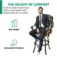 thumbnail image 4 of VIVIJASON 2-Piece Outdoor Swivel Bar Stools, All-Weather Cast Aluminum Bar Height Bistro Chairs with Seat Cushion, Patio Furniture Bar Dining Chair Set for Deck, Lawn, Garden, Backyard, 4 of 7