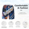 thumbnail image 3 of Balery Colorful Sushi Food Art Mens Swim Trunks Swim Shorts for Men Quick Dry Inseam Beach Shorts with Compression Liner Pocket-Small, 3 of 9