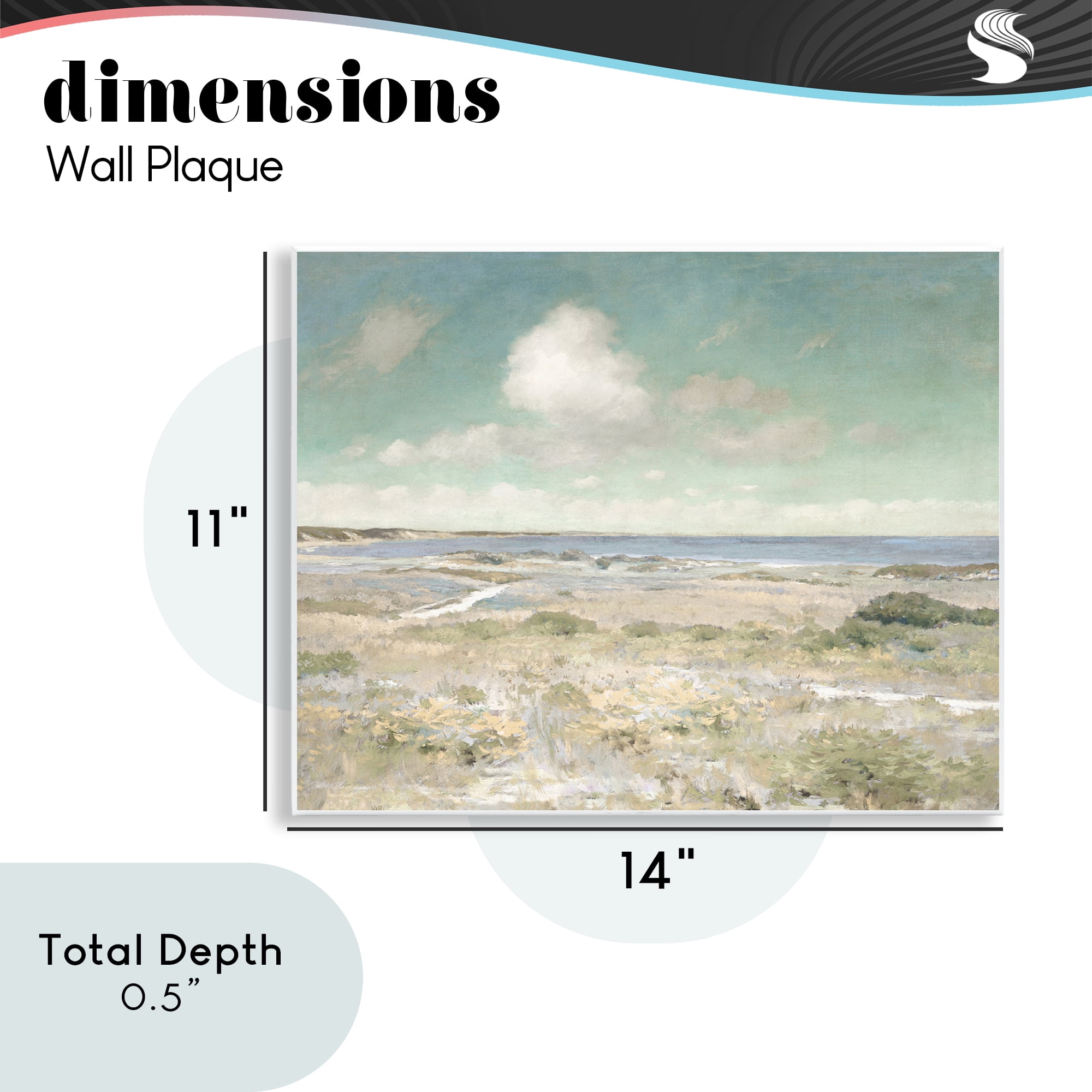 Stupell Industries Water View with Clouds Wall Plaque Art, design by Christy McKee