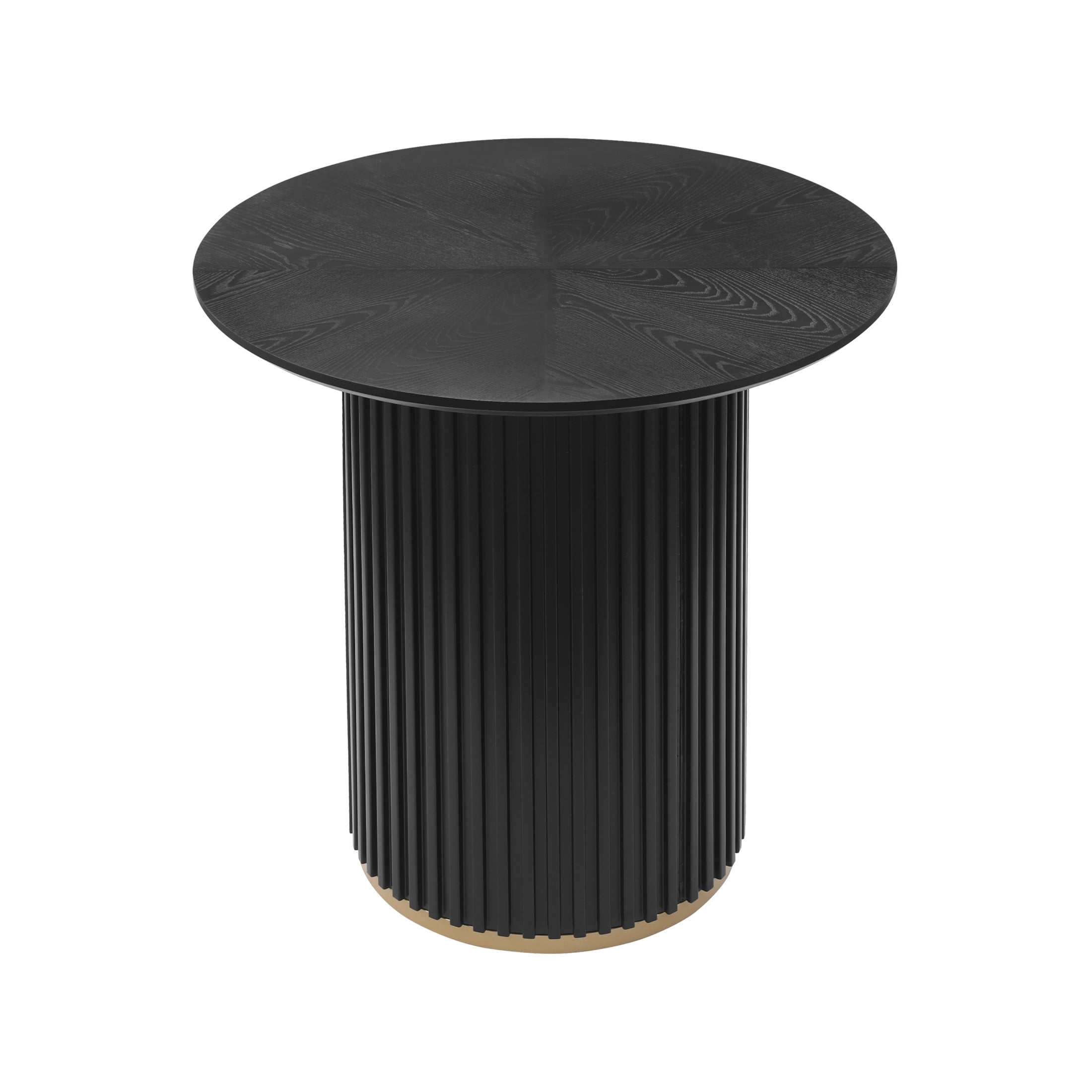 Christopher Knight Home 36.6"H Modern Round Counter Height Dining Table, Iron Fluted Base, Black
