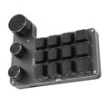 thumbnail image 1 of Mini Clavier de Jeu Mécanique Macro, 12 Touches 3 Boutons à une Main USB pour PC, Raccourci Programmable Fonction Personnalisée,, 1 of 7