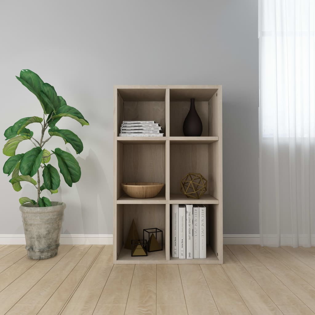 Kepooman 26" Modern 3-Tier Storage Bookshelf Cupboard for Home Office, Brown