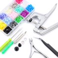 thumbnail image 2 of Trousse de Fermoirs à Bouton Trousse Professionnelle de Fermoirs à Pression en Plastique avec Trousse de Pinces à Pression, 2 of 10