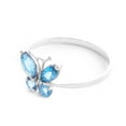 thumbnail image 2 of Galaxy Gold 14K Solid Gold 0.6 Carat Natural Topaz Butterfly Ring for Women - White Gold Fine Jewelry, 2 of 5