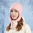 thumbnail image 4 of Wmhnj Gorro de lana de punto con orejeras para mujer, de invierno, de 55 a 58 cm de circunferencia, ideal para esquiar, andar en bicicleta y actividades al aire libre., 4 of 9