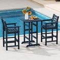 thumbnail image 4 of Costway Patio Adirondack Bar Chairs Set of 2 with Wide Armrests & Footrest Backrest Navy, 4 of 8
