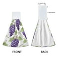 thumbnail image 4 of Grapes Fruit 2pcs Bathroom Hanging Towels Velcro Soft Hand Towel Absorbent Tie Towels for Kitchen Toilet Tea Bar Washcloth, 4 of 7