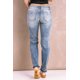thumbnail image 1 of ABPHQTO Pantalones de mezclilla con salpicadura desgastada azul cielo para mujer, 1 of 5