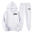 thumbnail image 4 of SGMVNU Sweatsuits for Men 2 Piece Print Hoodie Tracksuit Casual Fashion Pullover With Joggers Athletic Two Piece Outfit Sport Comfort Suit Sets for Fall Winter(White, L), 4 of 4