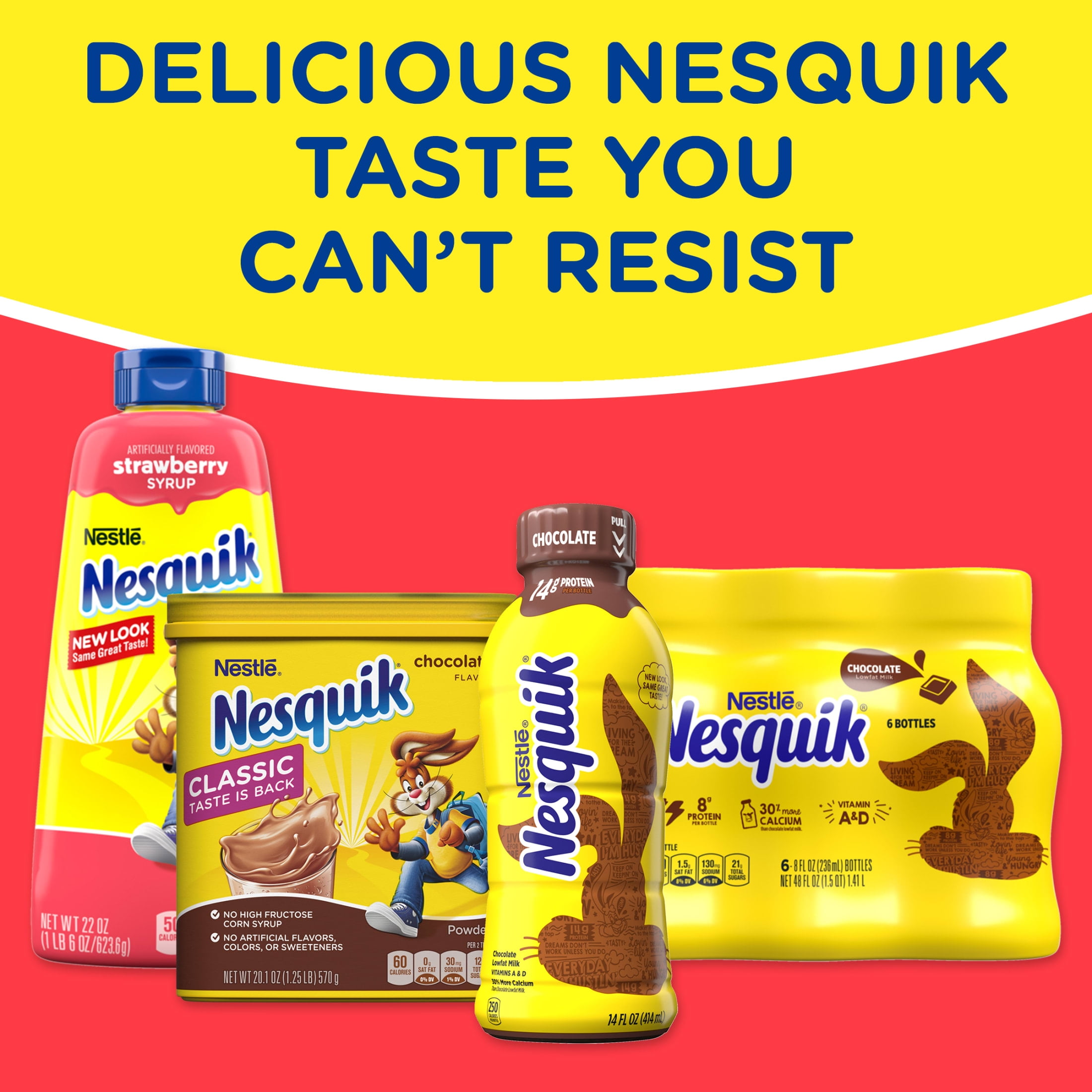 (3 pack) Nestle Nesquik Strawberry Flavor Powder Drink Mix, 35.5 oz